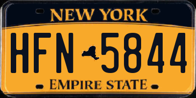 NY license plate HFN5844