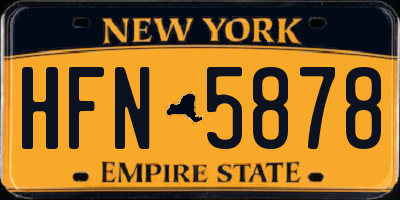 NY license plate HFN5878