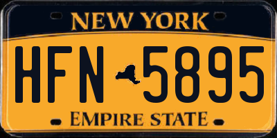 NY license plate HFN5895