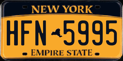 NY license plate HFN5995