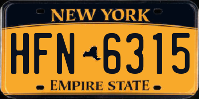 NY license plate HFN6315