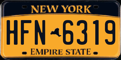 NY license plate HFN6319