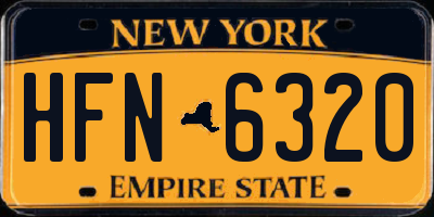 NY license plate HFN6320