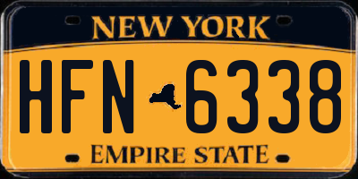 NY license plate HFN6338