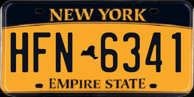 NY license plate HFN6341