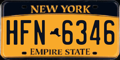 NY license plate HFN6346