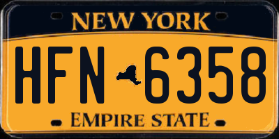NY license plate HFN6358