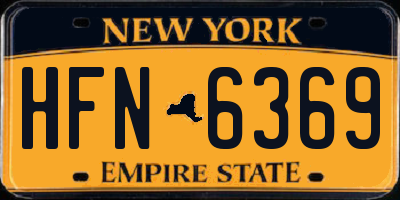NY license plate HFN6369