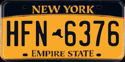 NY license plate HFN6376
