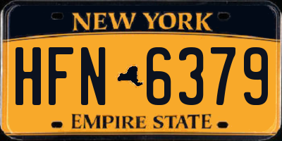 NY license plate HFN6379