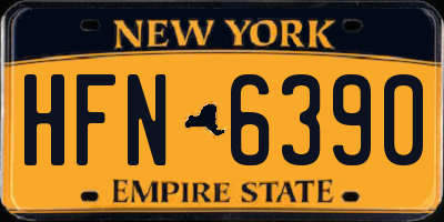 NY license plate HFN6390