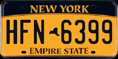 NY license plate HFN6399