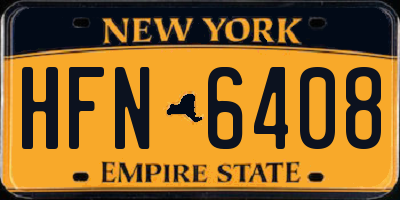 NY license plate HFN6408