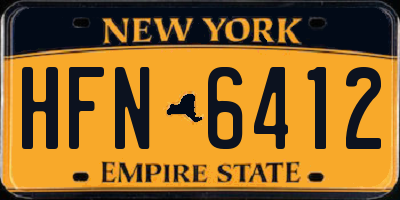 NY license plate HFN6412