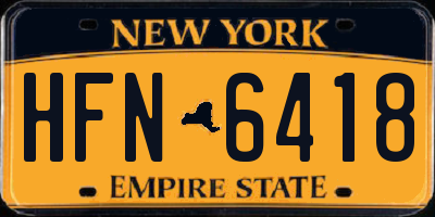 NY license plate HFN6418