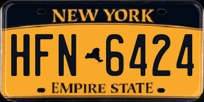NY license plate HFN6424