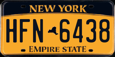 NY license plate HFN6438