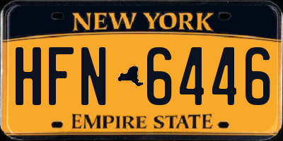 NY license plate HFN6446