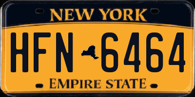 NY license plate HFN6464