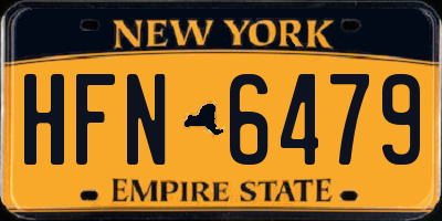 NY license plate HFN6479