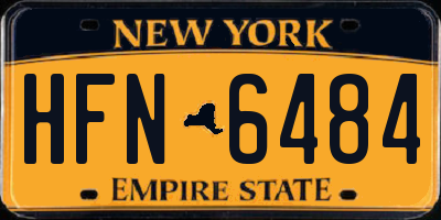 NY license plate HFN6484