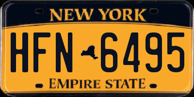 NY license plate HFN6495
