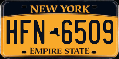 NY license plate HFN6509