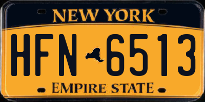 NY license plate HFN6513