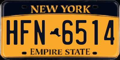 NY license plate HFN6514