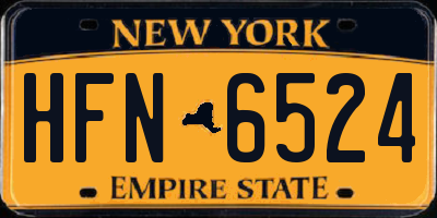 NY license plate HFN6524