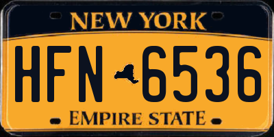 NY license plate HFN6536