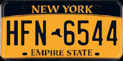 NY license plate HFN6544