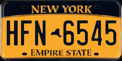 NY license plate HFN6545