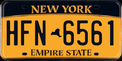 NY license plate HFN6561