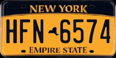 NY license plate HFN6574