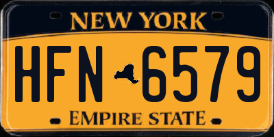 NY license plate HFN6579