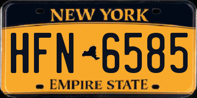 NY license plate HFN6585