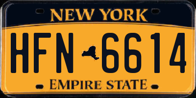 NY license plate HFN6614