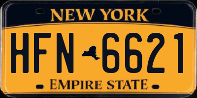 NY license plate HFN6621