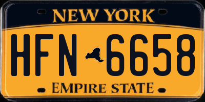 NY license plate HFN6658