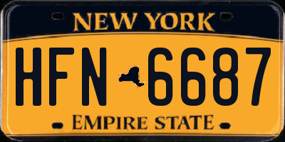 NY license plate HFN6687