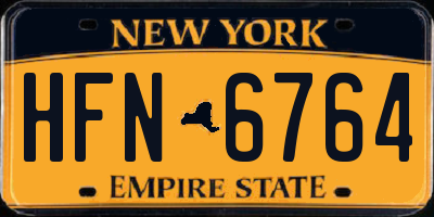 NY license plate HFN6764