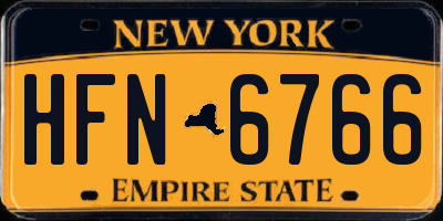 NY license plate HFN6766