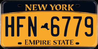 NY license plate HFN6779