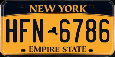 NY license plate HFN6786
