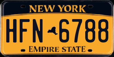 NY license plate HFN6788
