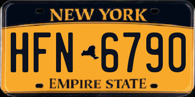 NY license plate HFN6790