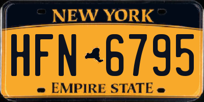 NY license plate HFN6795