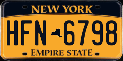 NY license plate HFN6798