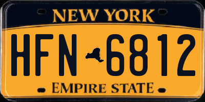 NY license plate HFN6812